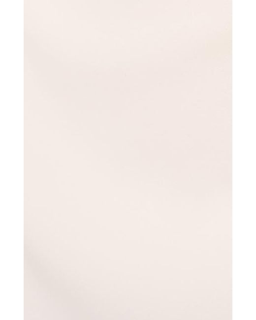 Adrianna Papell White 3D Flower Cuff Crepe Faux Wrap Dress