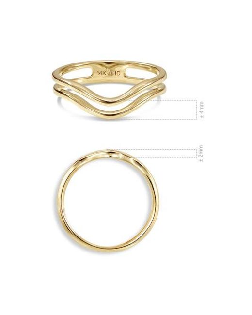 DEVATA Metallic Chevron Ring