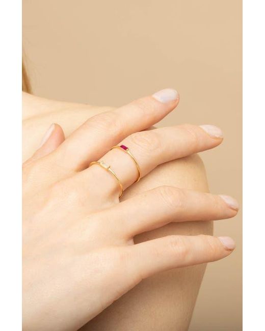 Oradina Blue 14K Fresco Baguette Ring