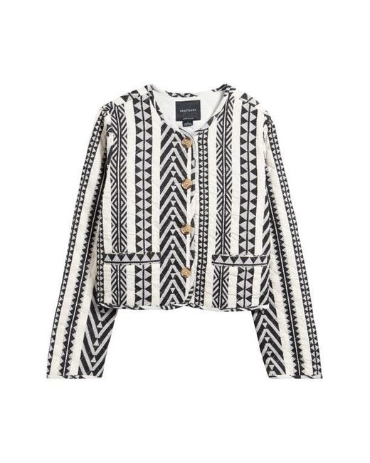 Sanctuary Black Coco Geo Quilted Jacket