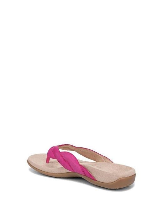Vionic Pink Bella Braid Flip Flop