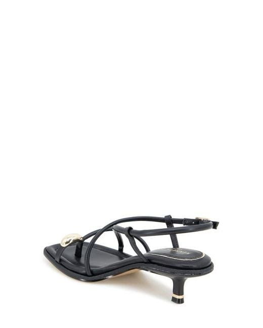 Kenneth Cole Black Gatlyn Ankle Strap Kitten Heel Sandal