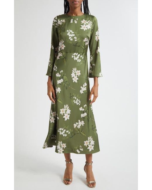 Floral Midi Dress Ted Baker Green Floral Dress Sachin Babi Tyra Floral Long Sleeve Satin Midi Dress In Green Lyst Floral Midi Dress Ted Baker Green Floral Dress Sachin Babi Tyra Floral Long Sleeve Satin Midi Dress In Green Lyst