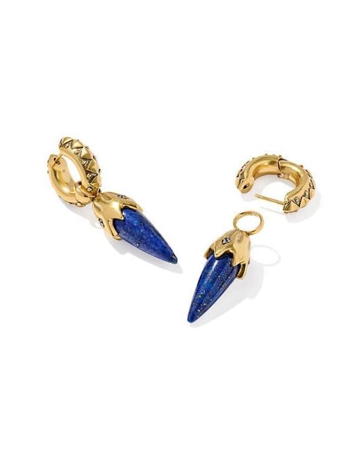 Kendra Scott Blue Catherine Huggie Hoop Earrings
