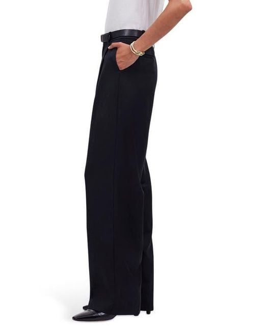 Madewell Blue Slouchy Straight Leg Twill Pants