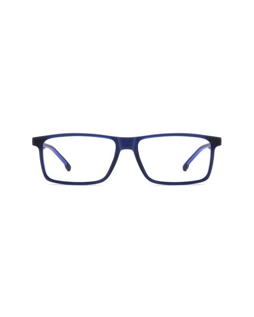 Carrera Blue 56Mm Rectangular Optical Glasses for men