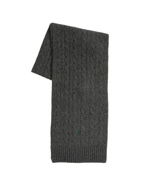 Polo Ralph Lauren Black Classic Cable Scarf for men