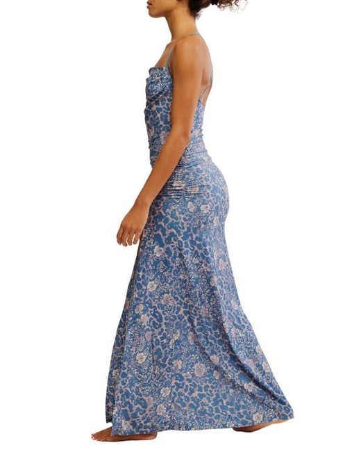 Free People Blue Concrete Jungle Maxi Slipdress