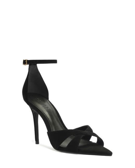 SCHUTZ SHOES Black Hilda Leaf Pointed Toe D'Orsay Sandal