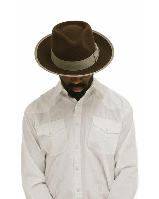 Two Roads Hat Co. Brown Waterloo Fedora for men