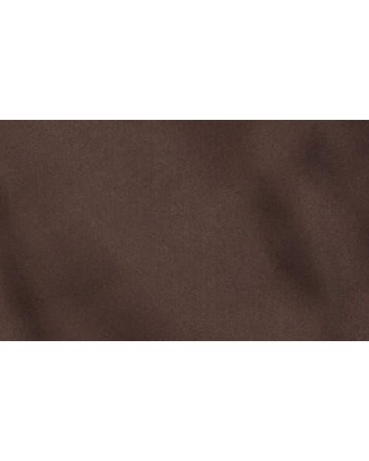 KAT THE LABEL Brown Olivia Lace Trim Satin Camisole