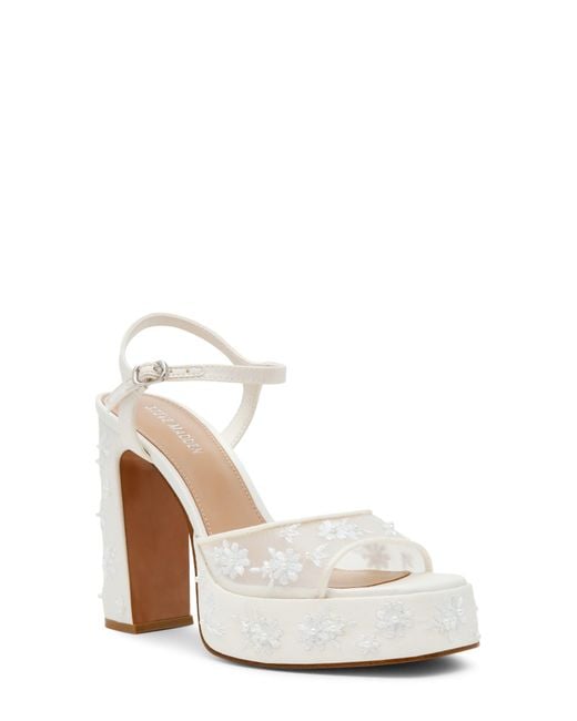 Steve Madden White Lianda Platform Sandal