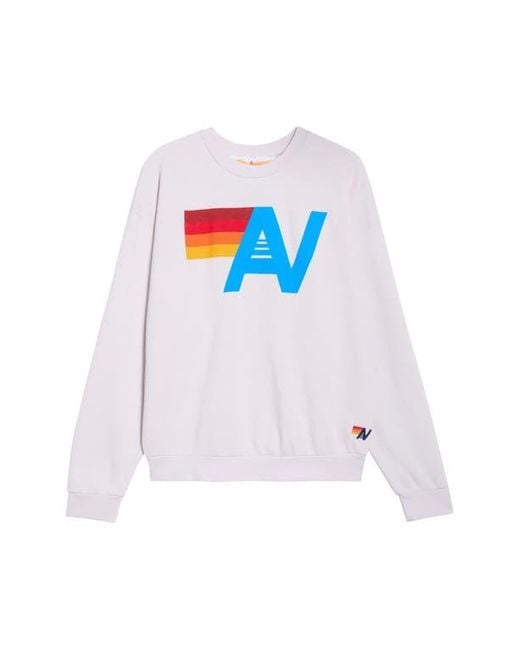 Aviator Nation White Logo Crewneck Sweatshirt