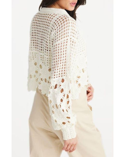 Talisman the Label Natural Pixie Open Stitch Top