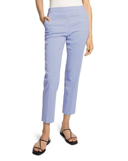 Theory Blue Treeca Pull-On Pants