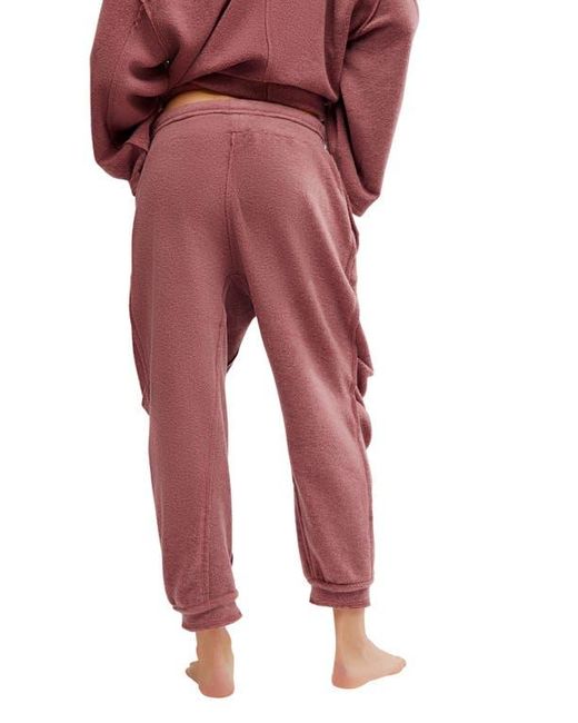 Free People Red Day Off Fleece Joggers