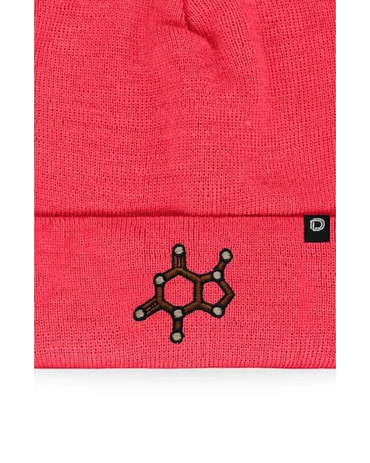 Alix Red Molecule Beanie for men