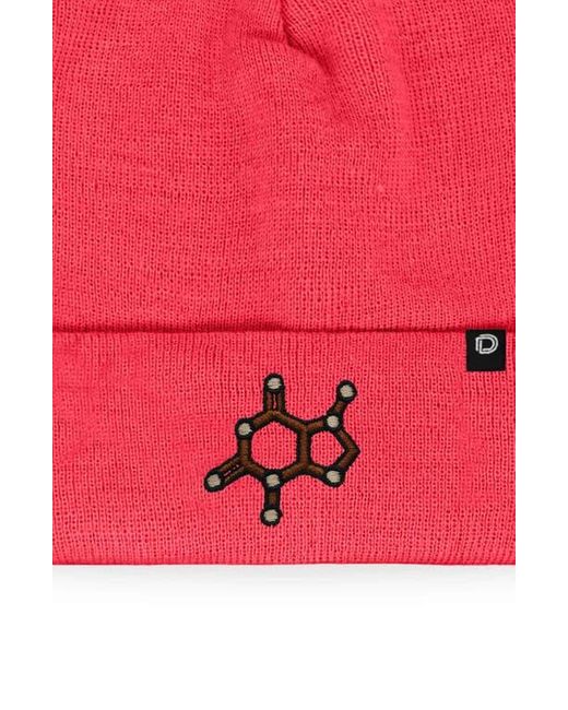 Alix Red Molecule Beanie for men