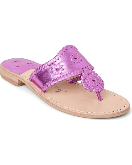 Jack Rogers Purple Jacks Flat Sandal