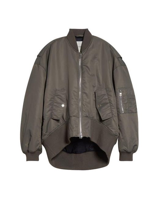 J.W. Anderson Gray Curved Hem Oversize Bomber Jacket for men