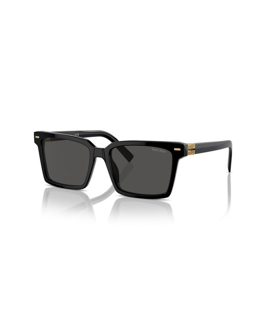 Miu Miu Black 55mm Rectangular Sunglasses