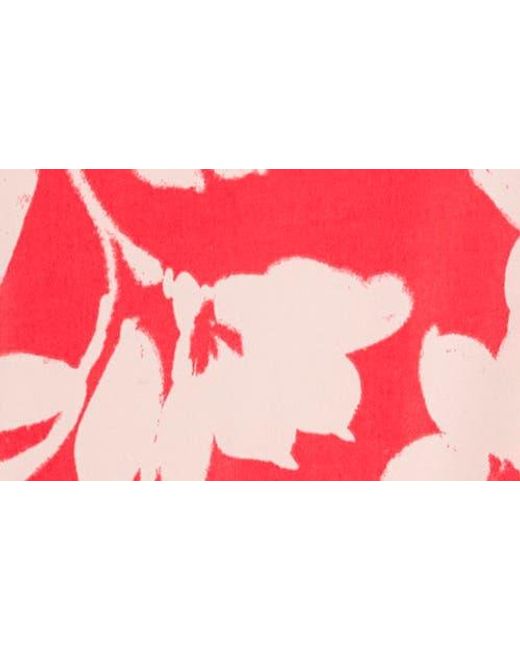 Vince Camuto Red Floral Keyhole Tank