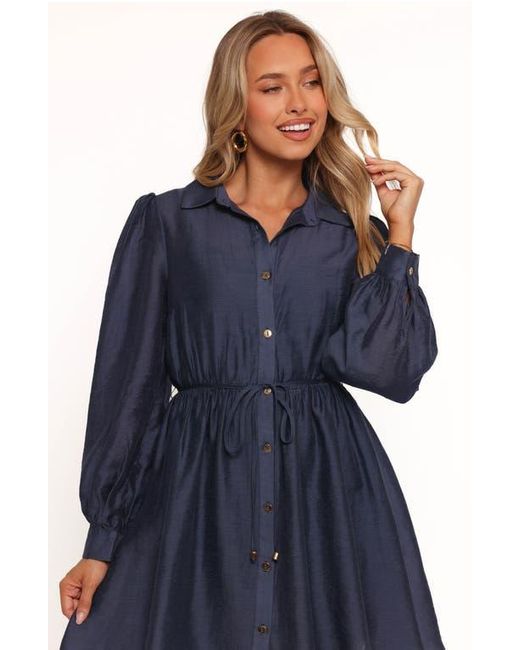 Petal & Pup Blue Everett Long Sleeve Minidress