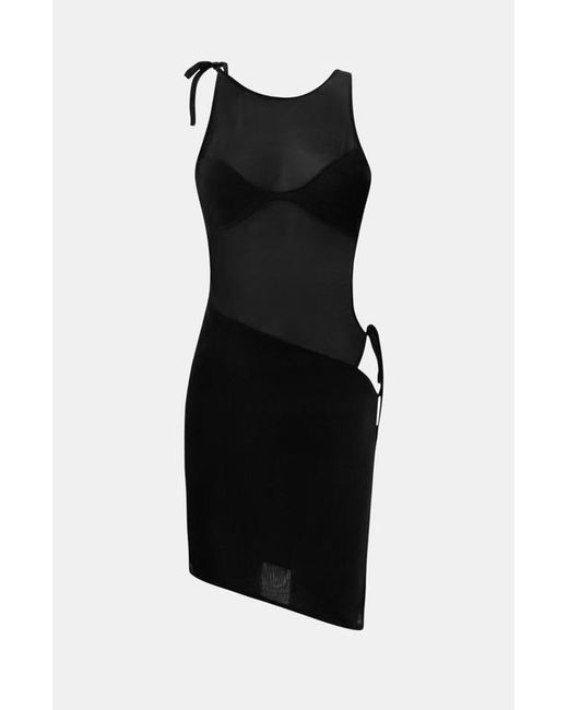 OW Collection Black Fiona Mini Dress