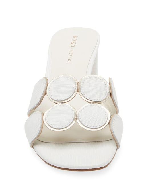 KOKO + PALENKI White Lively Slide Sandal