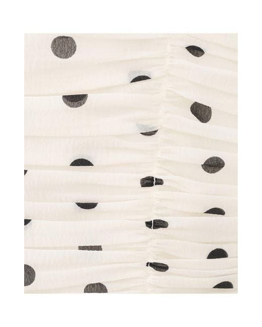 Mango Natural Ruched Dot Camisole