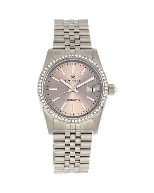 Empress Metallic Constance Automatic Bracelet Watch With Date