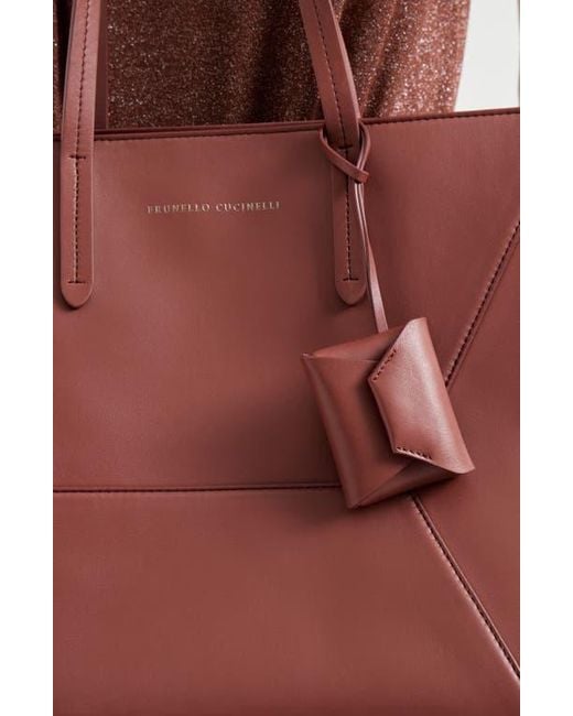 Brunello Cucinelli Red Calfskin Bag Charm