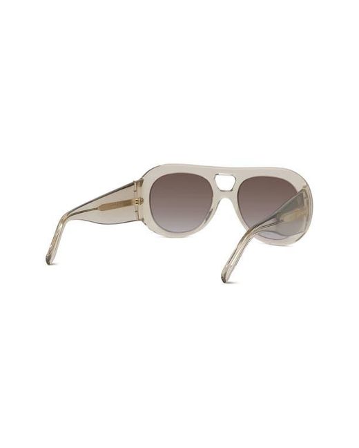 Givenchy Gray Bold 53Mm Gradient Round Sunglasses