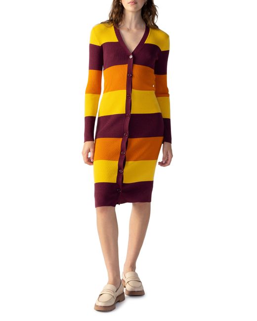 Sanctuary Longline Cardigan Sweater Dress in Orange Lyst