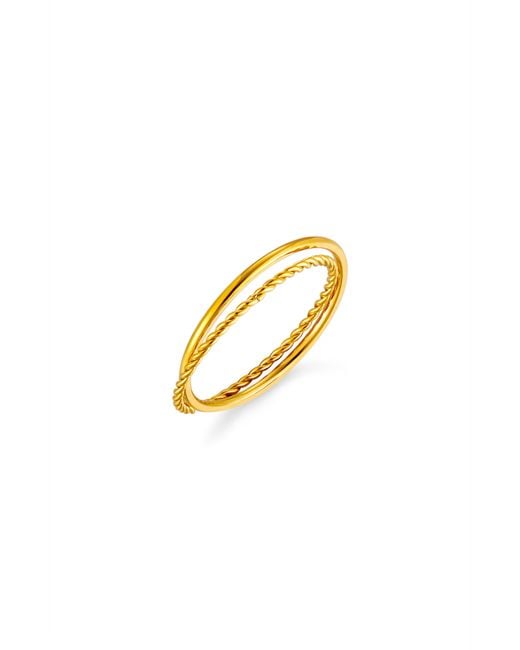 Atolea Metallic Harmony Double Ring