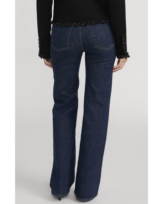 FRAME Blue The Pixie Arrow High Waist Bootcut Jeans