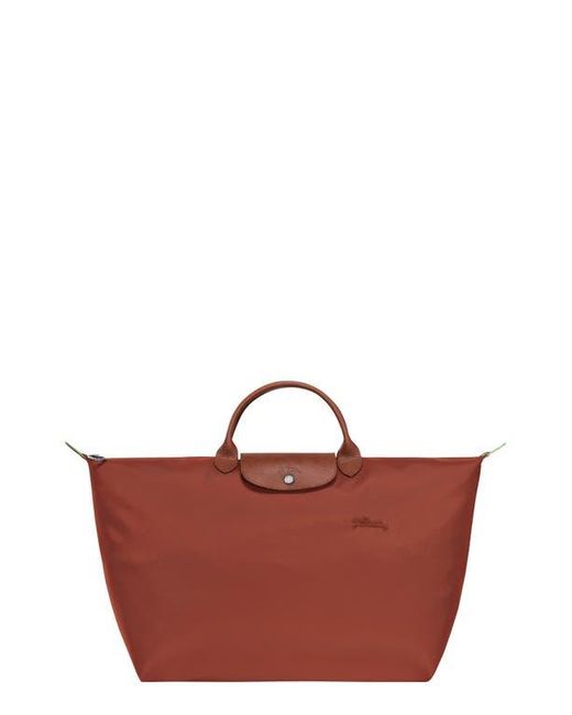 Longchamp Red Large Le Pliage Nylon Travel Bag
