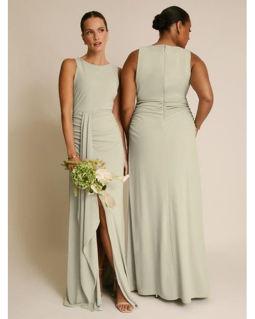 Six Stories Natural Drape Gathered Sleeveless Stretch