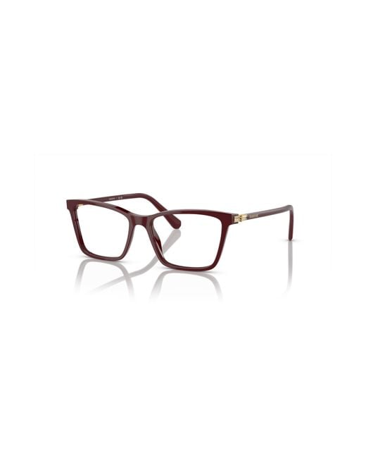 Swarovski Red 53Mm Rectangle Optical Glasses