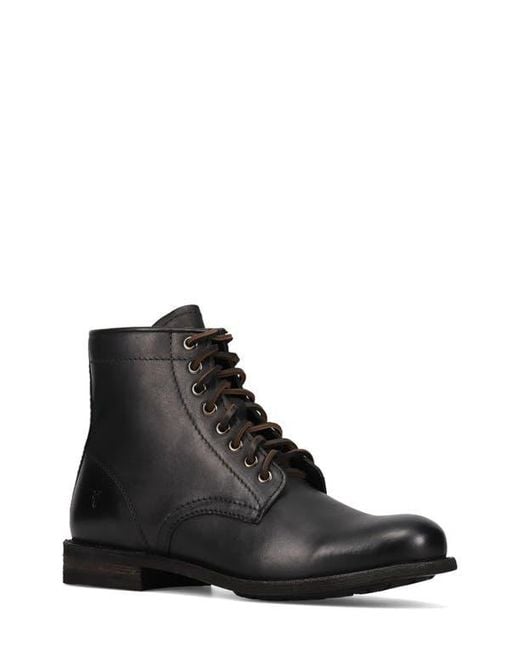 Frye Black Tyler Flex Lace-Up Boot for men