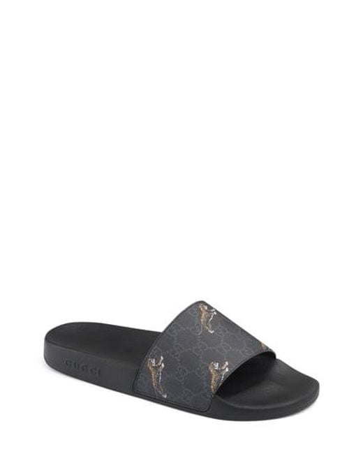 mens tiger gucci slides