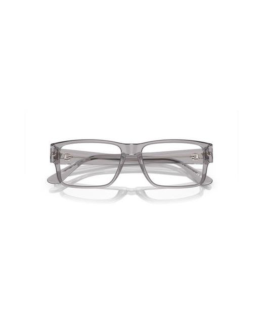 Versace Gray 55Mm Rectangle Optical Glasses for men
