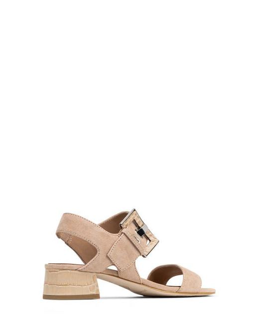 Donald J Pliner Natural Croc Embossed Heel Sandal