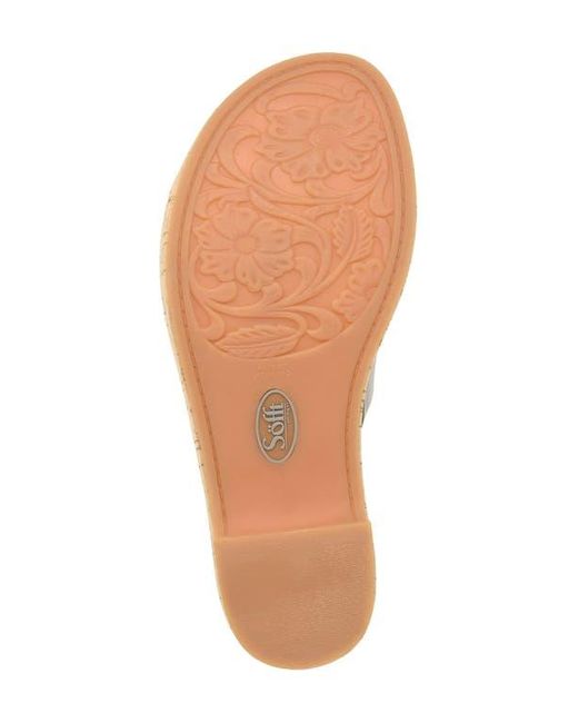 Söfft White Cass Platform Slide Sandal