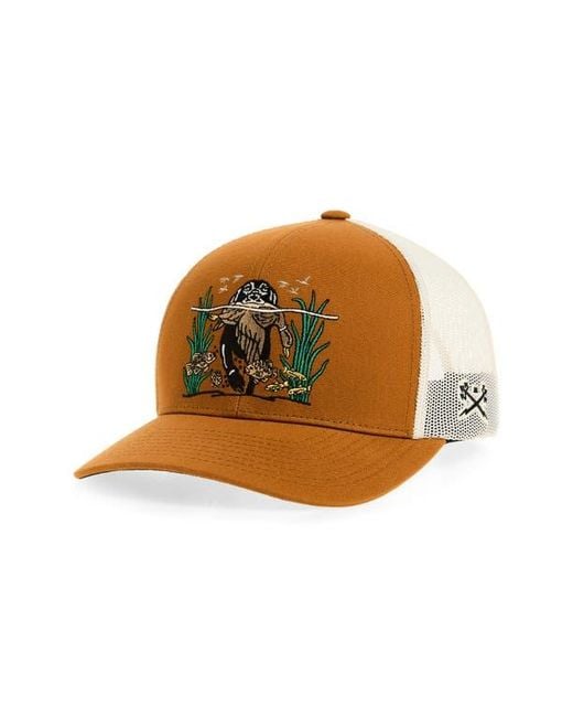 Dark Seas Orange Bashford Snapback Baseball Cap for men
