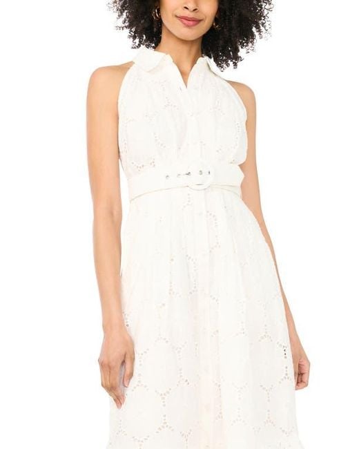 vince camuto white lace dress Vince Camuto Allover Lace Embroidery Mini Shift Dress Ivory White Size 8 NWT