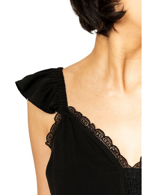 Gibsonlook Black Lace Detail Midi Dress