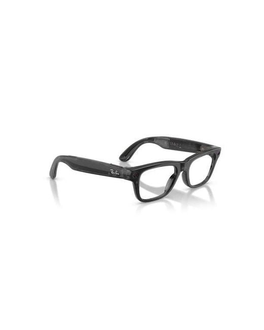 Ray-Ban Black 54Mm Rectangle Optical Glasses