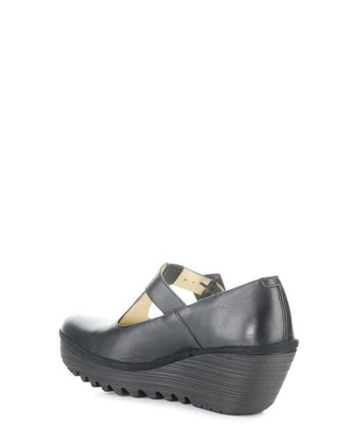 Fly London Gray Yald Wedge Mary Jane Pump