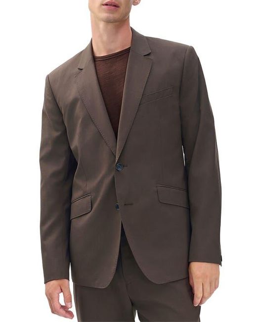 Rag & Bone Brown Butler Wool Blend Ripstop Suit Jacket for men